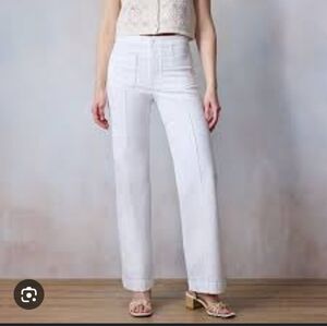 LC Lauren Conrad White Wide Leg Pants